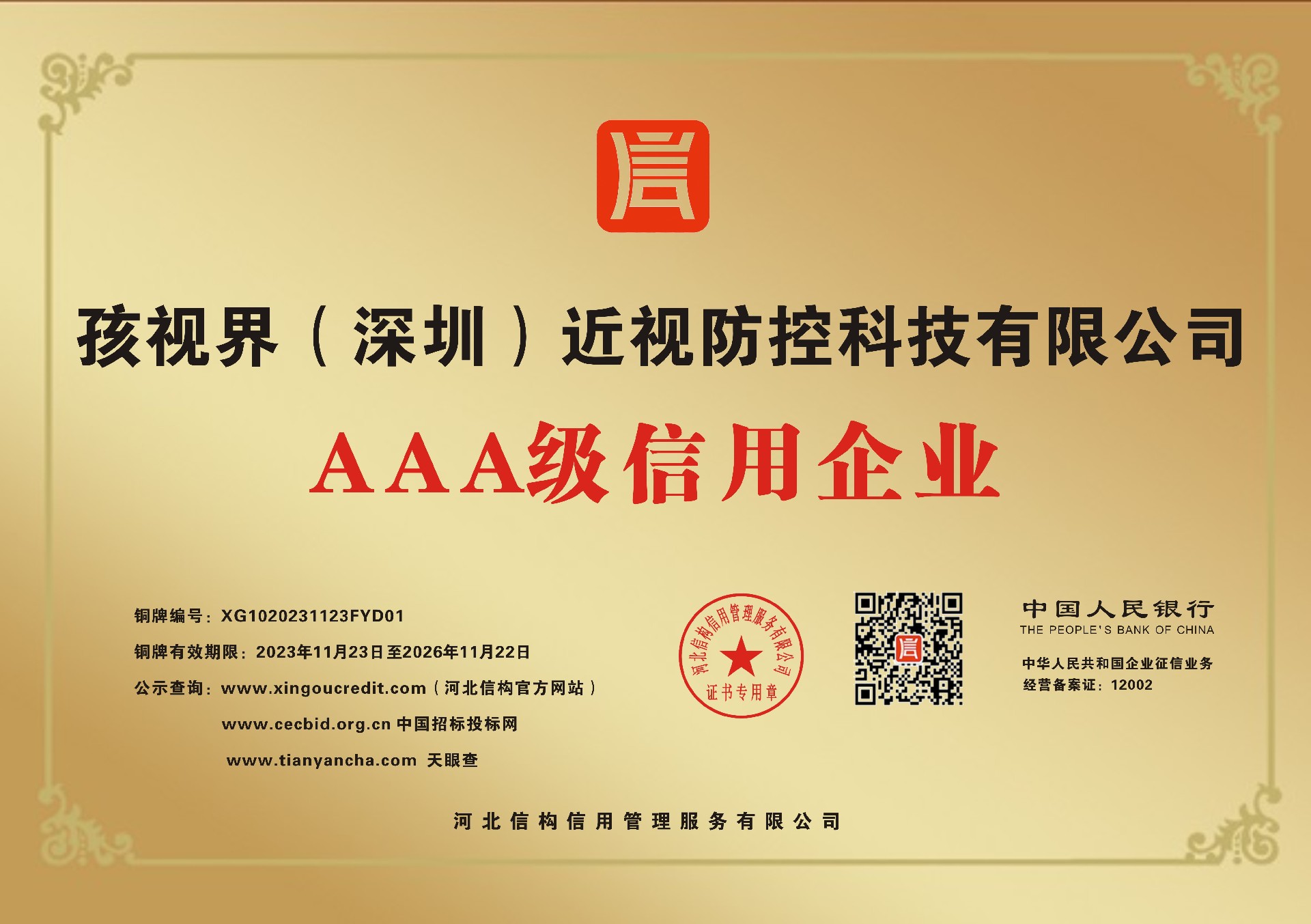 铜牌 --孩视界（深圳）近视防控科技有限公司-1.jpg
